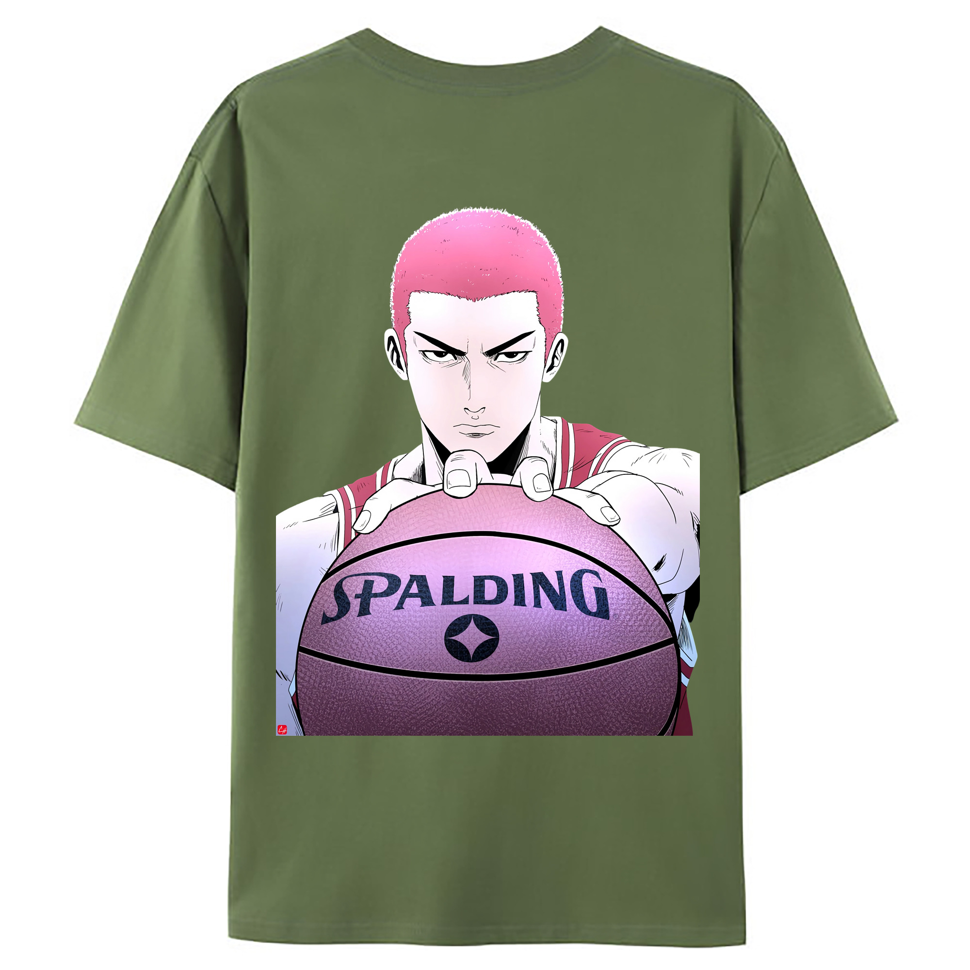 （画像用） SLAM DUNK／スラムダンク 綿100％ メンズ半袖Tシャツ（バックプリント） 通気性